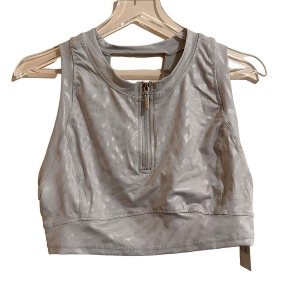 TAHARI SPORT SPORTS BRA WOMANS SIZE LARGE ATHLETIC ANIMAL PRINT RACER BACK